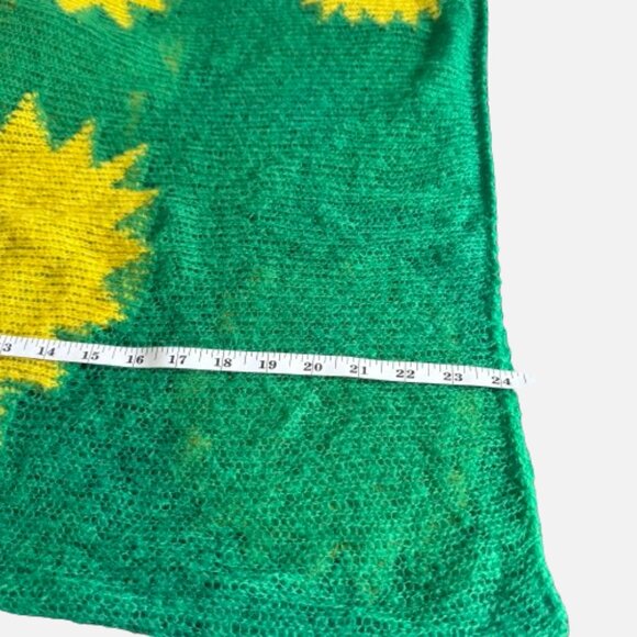 Savage X Fenty Knittin Pretty Loose Knit Sunburst Green Yellow Sweater (Size L) - Picture 11 of 16